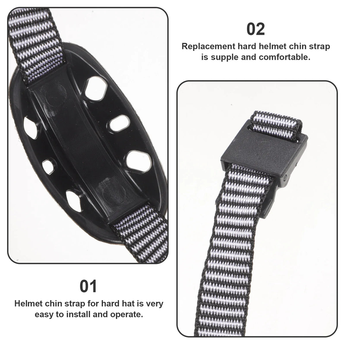 Universal Hard Hat Chin Strap Replacement – Adjustable Safety Hard Hat Accessory PLUSH