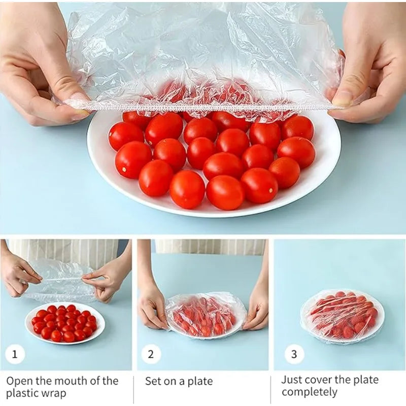 Reusable Elastic Food Covers – Stretchable Food-Grade Plastic Lids Food Storage Covers PLUSH