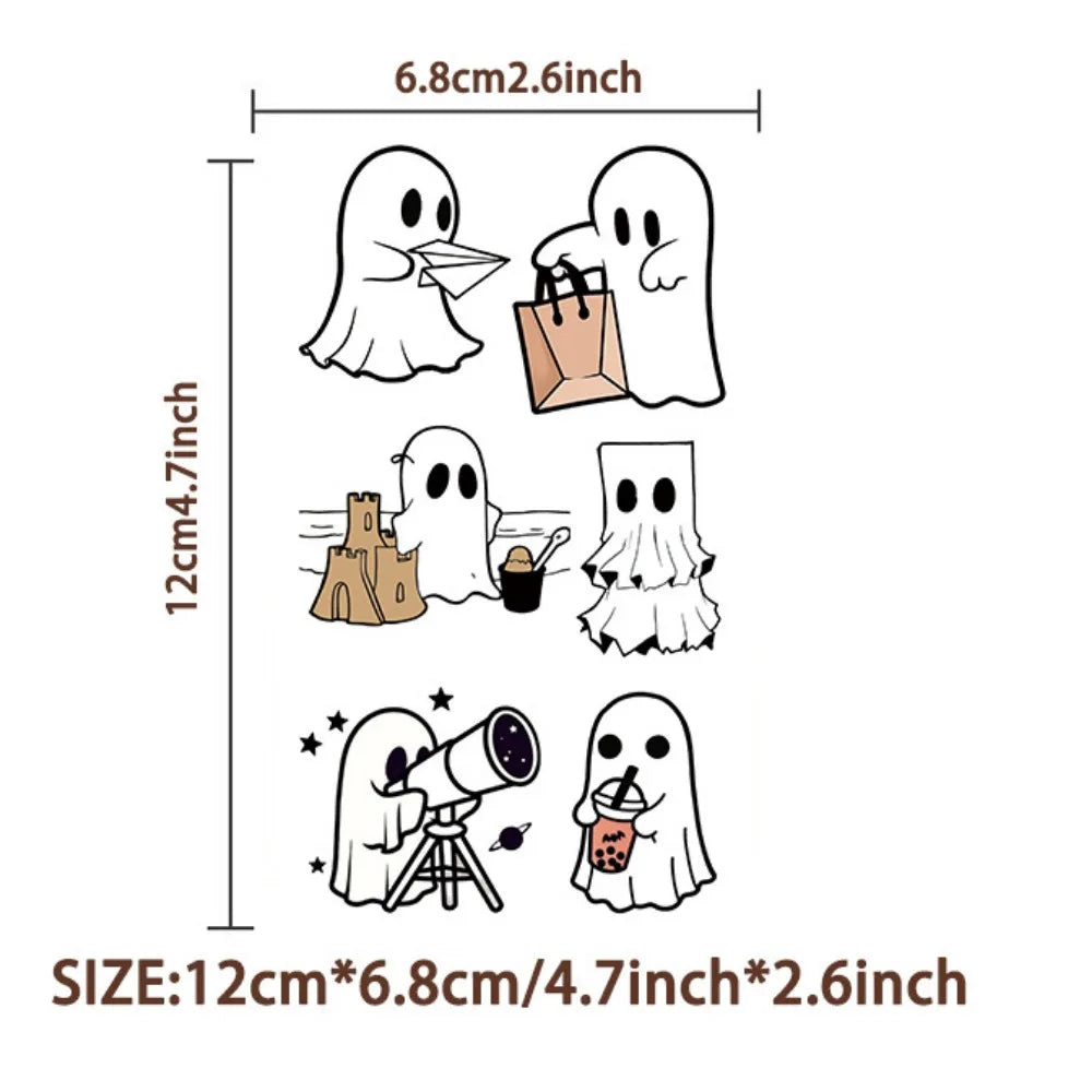 10pcs Halloween Ghost Temporary Tattoo Stickers for Kids Temporary Tattoo Stickers PLUSH