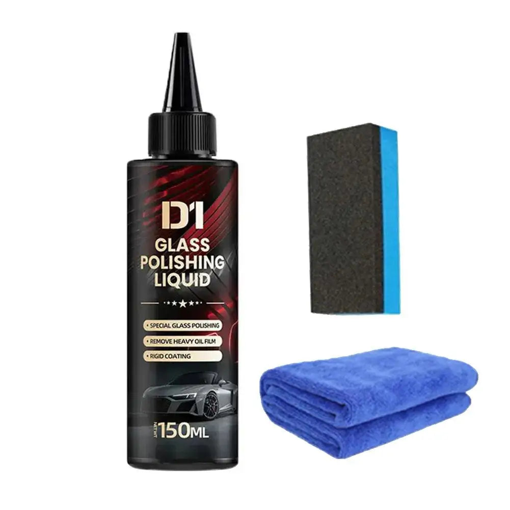 Car Glass Polishing Paste – Water Spot & Film Remover Kit Auto Glass Polish PLUSH A