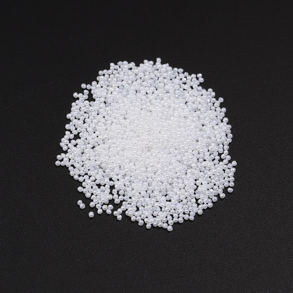 No Hole ABS Imitation Pearl Beads 10-1000pcs | DIY Jewelry & Nail Pearl Craft Beads PLUSH 1mm 1000pcs