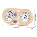 Sauna Thermometer Hygrometer & 15-Min Sand Timer Wall Mount Sauna Thermometer Hygrometer PLUSH 1PC