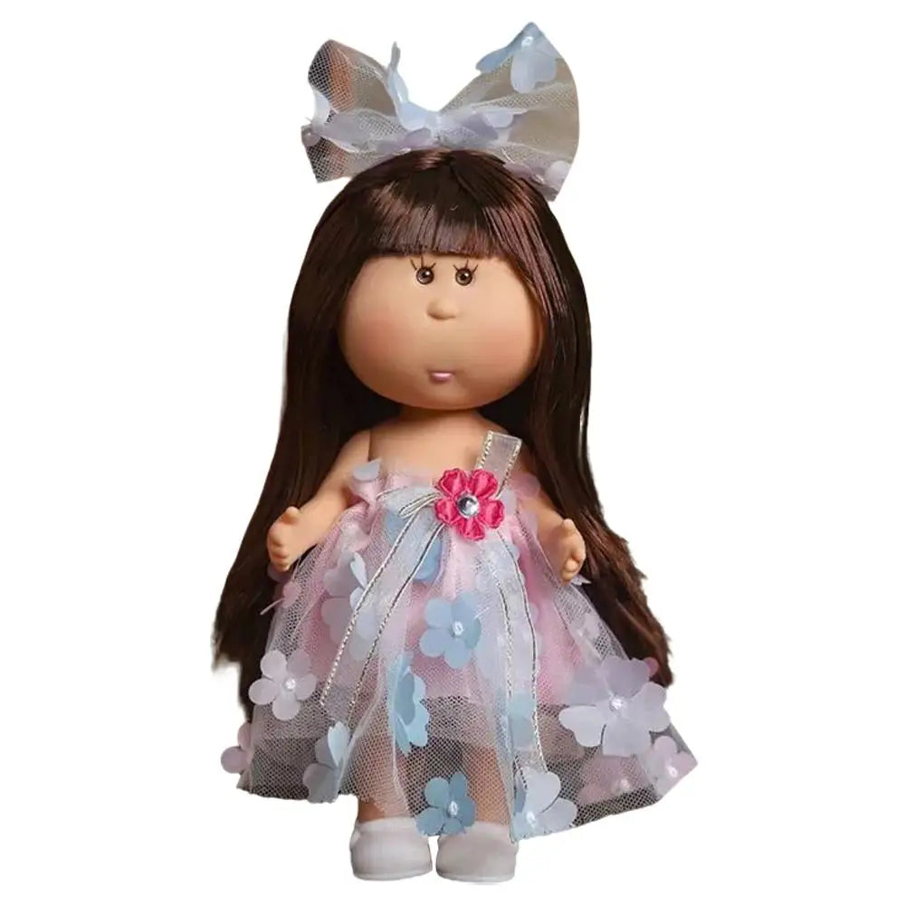 24cm Spanish Vinyl Doll Baby Clothes Set with Shoes & Accessories Doll Clothing Set PLUSH G