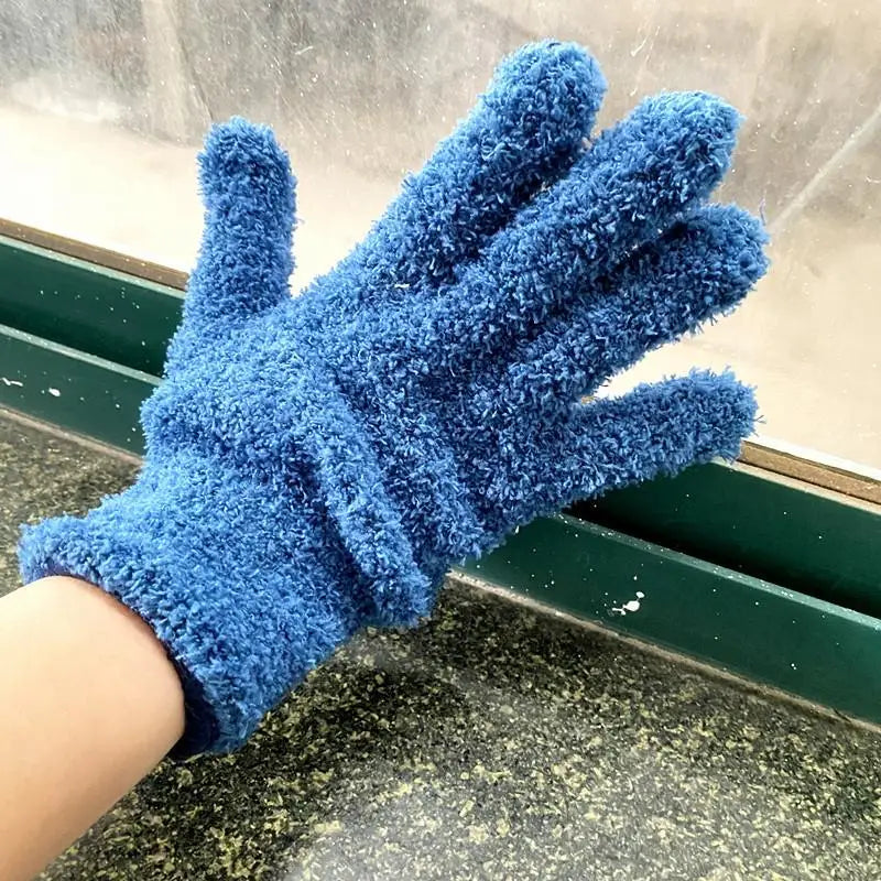 Microfiber Dusting Gloves – Stretchable Lint-Free Cleaning Mitts Microfiber Cleaning Gloves PLUSH