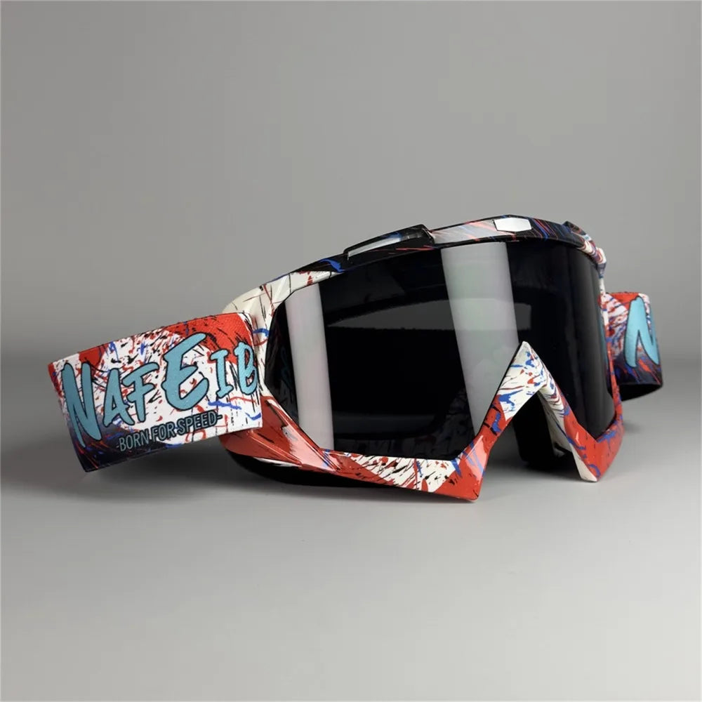 UV400 Sports Goggles – Cycling, ATV, Ski & MX Riding Sports Goggles PLUSH Red grey