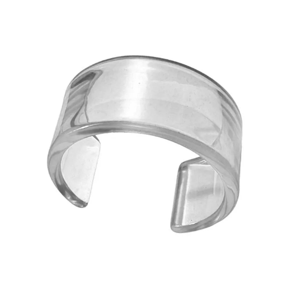 Transparent Resin Open Bangle Bracelet for Women | Cuff Resin Bangle Bracelet PLUSH Clear