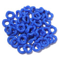 100pcs Colorful Doughnut Acrylic Wavy Spacer Beads | DIY Jewelry Acrylic Spacer Beads PLUSH royal blue