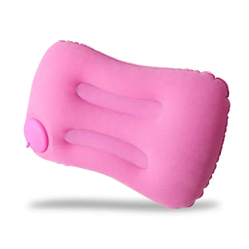 Inflatable Travel Pillow – Camping, Neck & Lumbar Support Inflatable Travel Pillow PLUSH pink