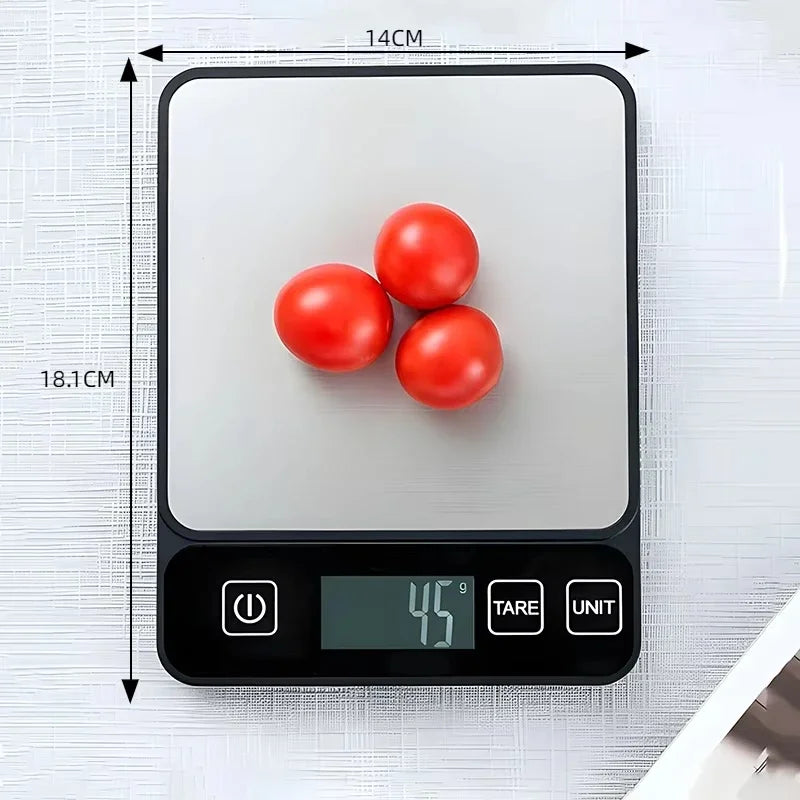 10kg LCD Digital Kitchen Scale – Accurate Baking Food Scale Digital Kitchen Scale PLUSH