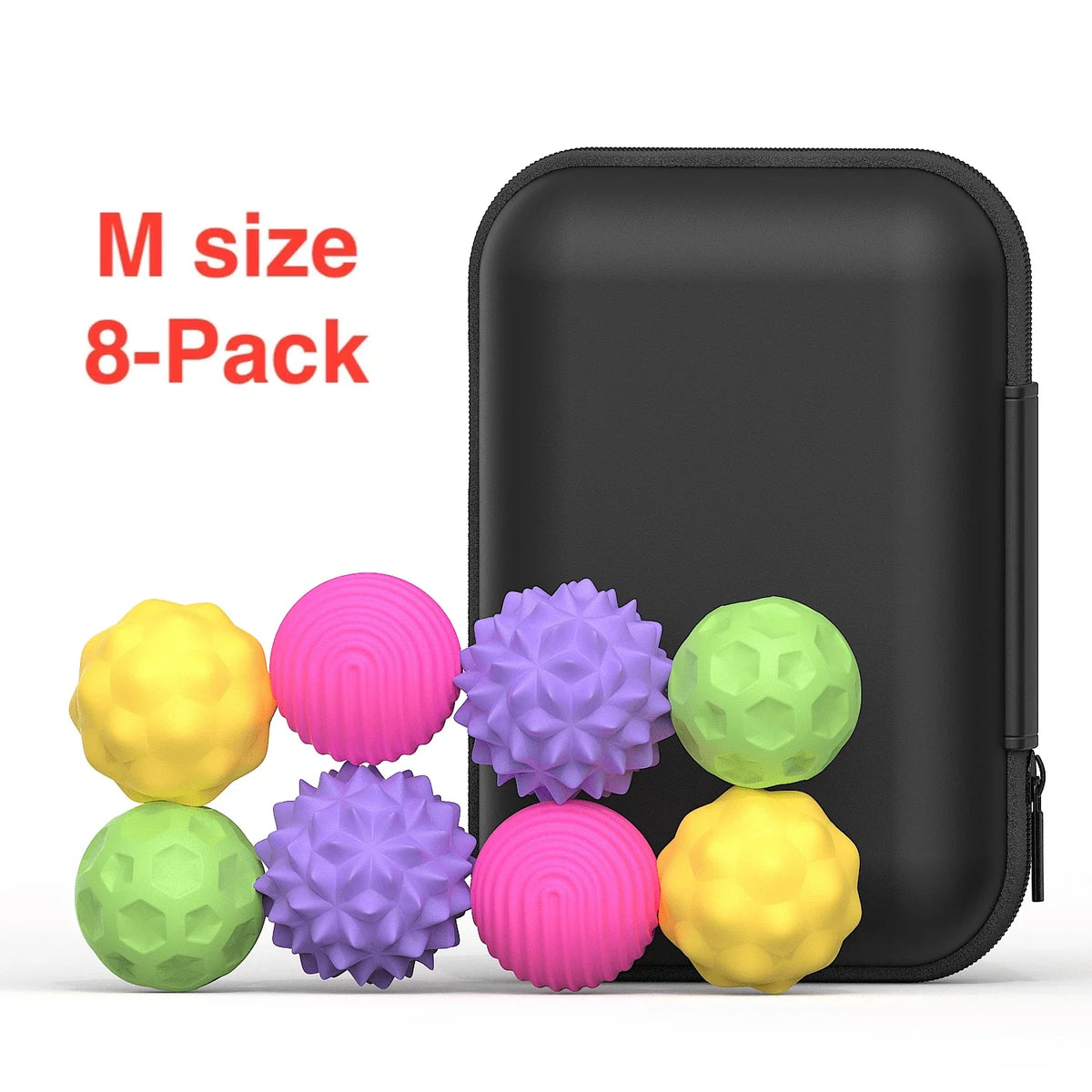 Silicone Magnetic Sensory Fidget Balls for Kids & Adults Sensory Fidget Toy PLUSH M 8-pack Colorful