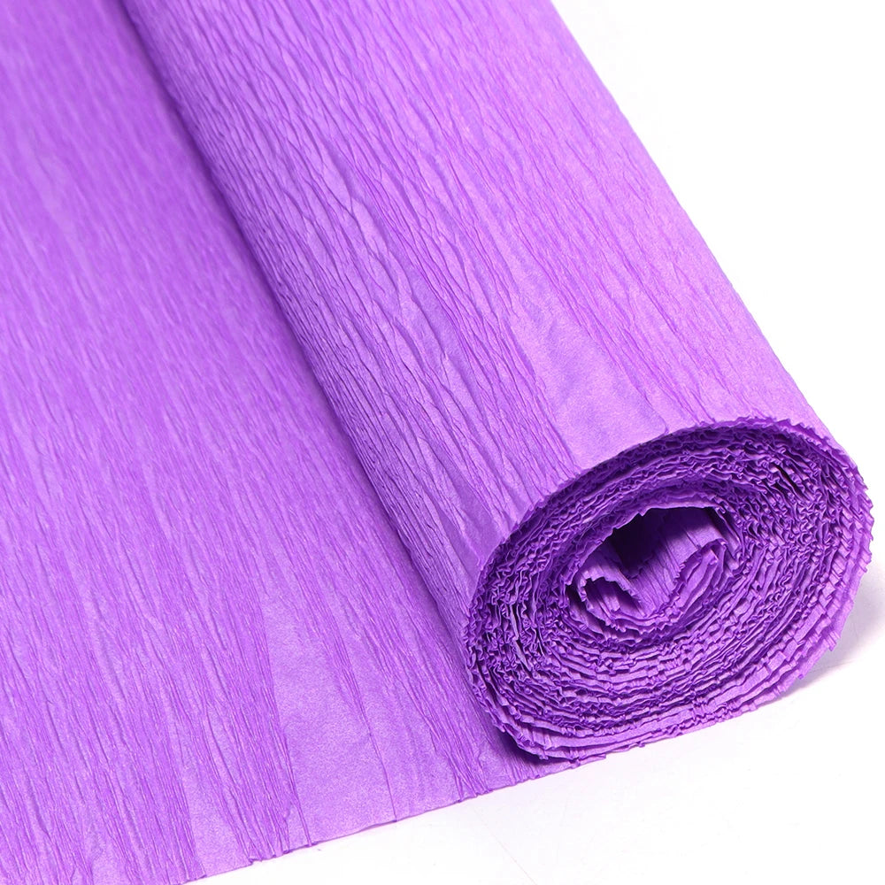 Wrinkled Paper Ribbon Roll 2.5m – DIY Gift & Party Décor Paper Craft Ribbon PLUSH purple