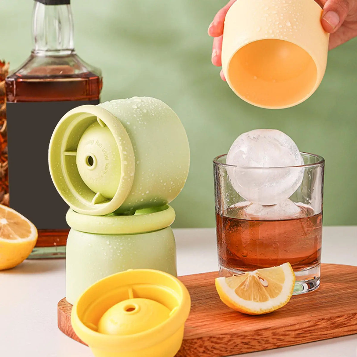 Silicone Ice Ball Mold – Sphere Ice Cube Tray for Whiskey & Cocktails Silicone Ice Mold PLUSH