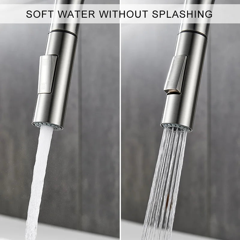 Pull Out Kitchen Faucet Single Handle Hot Cold Mixer Tap Kitchen Faucet PLUSH