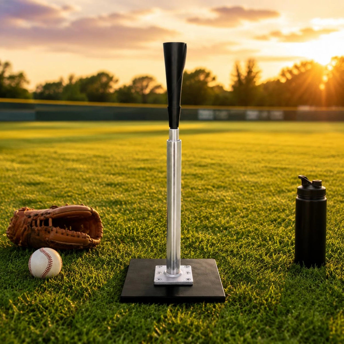 Height Adjustable Baseball & Softball Batting Tee | Heavy Base Baseball Batting Tee PLUSH