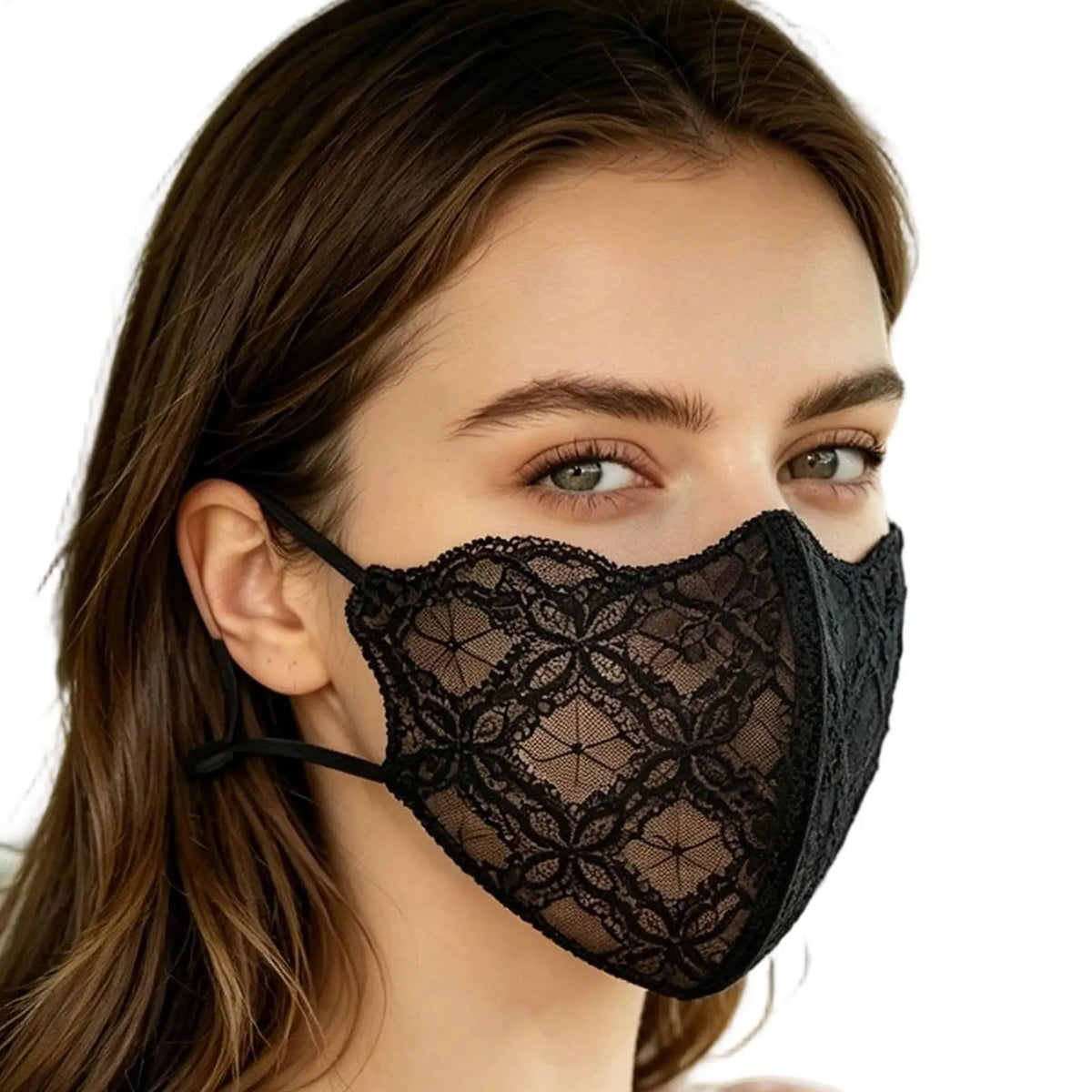 Women's UPF50+ Lace Sun Face Cover – Breathable UV Shield Sun Face Cover PLUSH