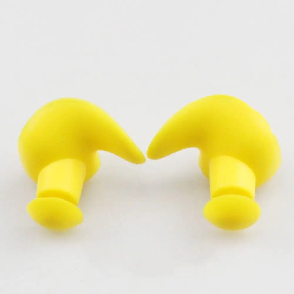 Silicone Waterproof Swim Earplugs for Sleep & Water Sports Swim Earplugs PLUSH yellow-without case