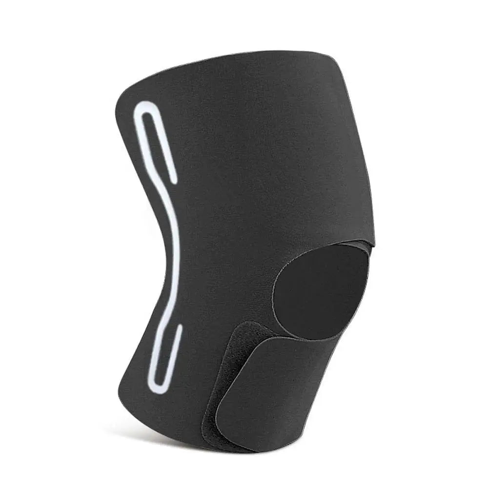 Compression Knee Sleeve Brace – Elastic Knit Fitness Support Compression Knee Sleeve PLUSH Black