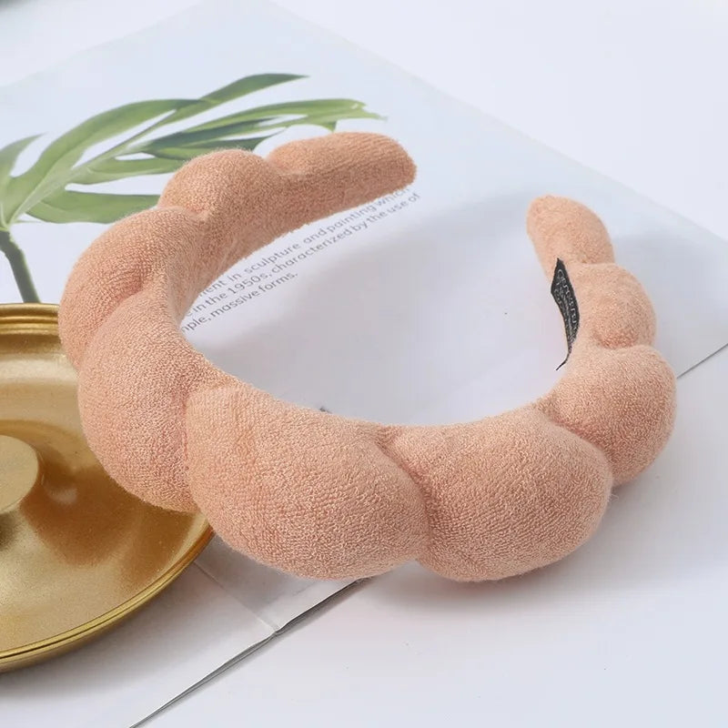 Twist Sponge Spa Headband – Makeup & Face Wash Hair Hoop Spa Hair Headband PLUSH 9