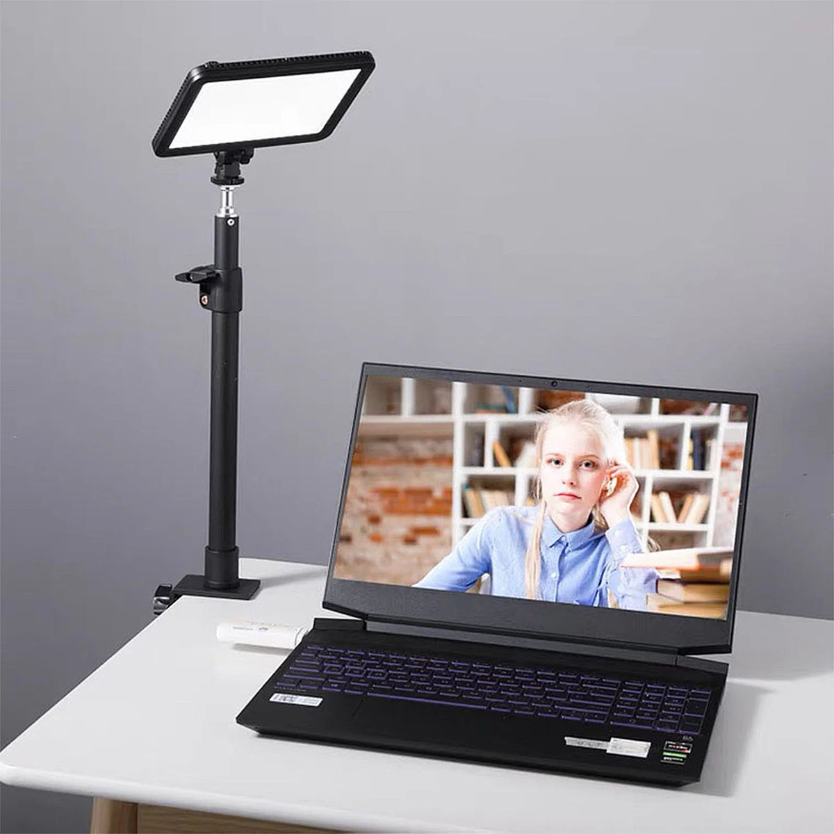 Telescopic Desk Camera Stand 46–74cm | Ring Light Table Mount Camera Desk Stand PLUSH