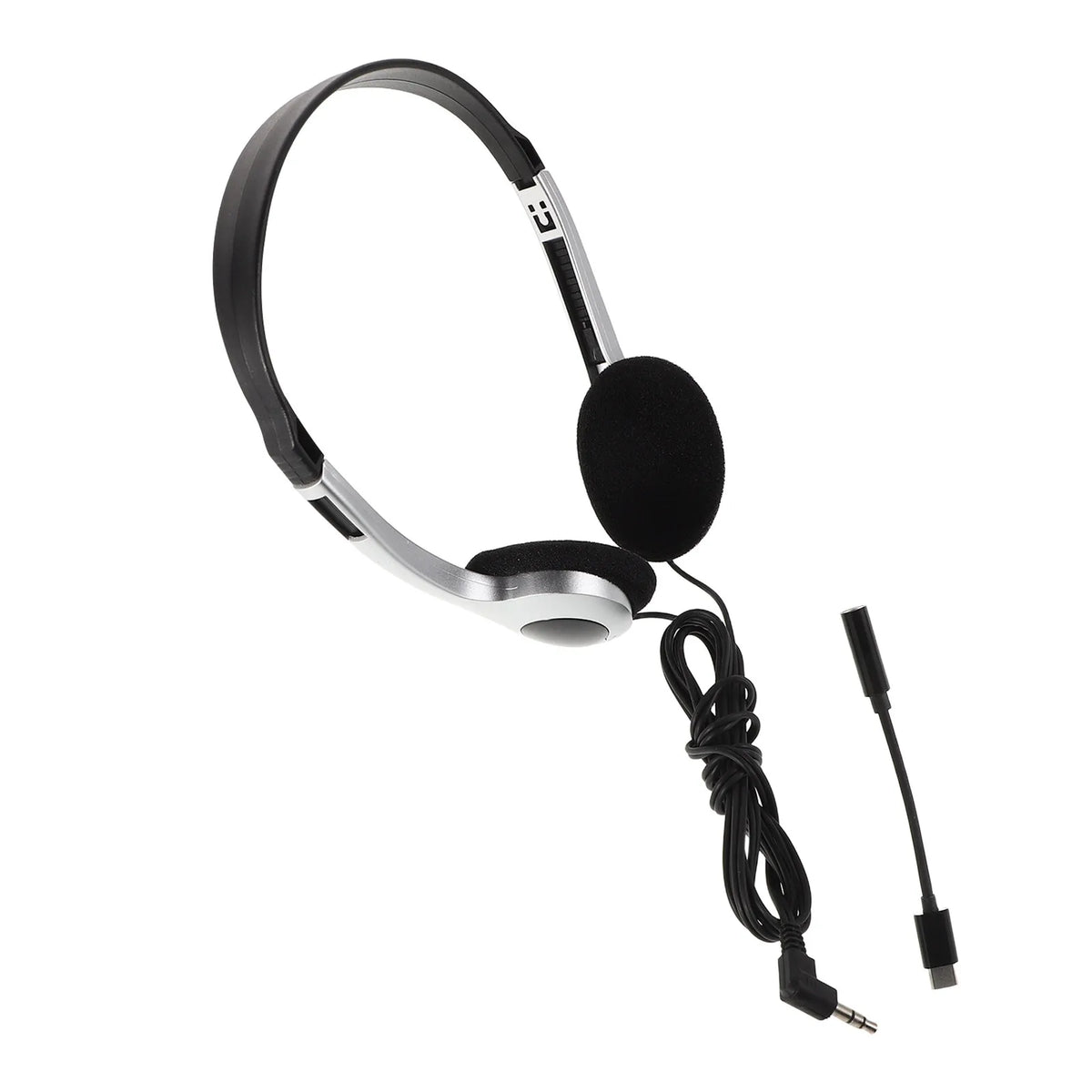 Foxnovo Retro Silver Wired On-Ear Headphones for Kids & Students Wired On-Ear Headphones PLUSH Default Title