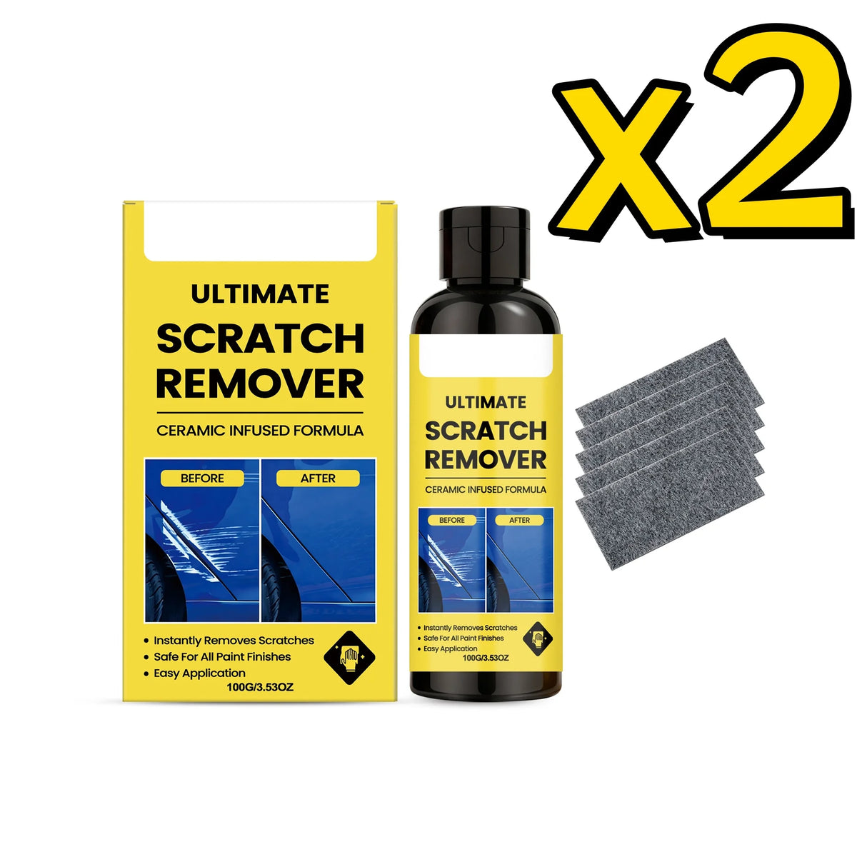 Nano Car Scratch Remover Kit – Polish & Restore All Paint Car Scratch Repair Kit PLUSH 2SET