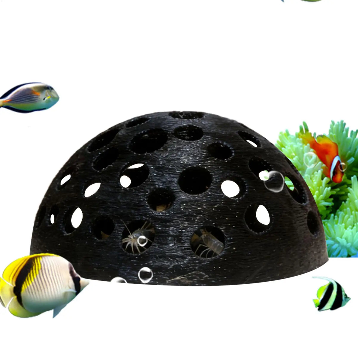 Resin Aquarium Shrimp Breeding Cave – Fish Hiding Shelter Aquarium Cave Decor PLUSH