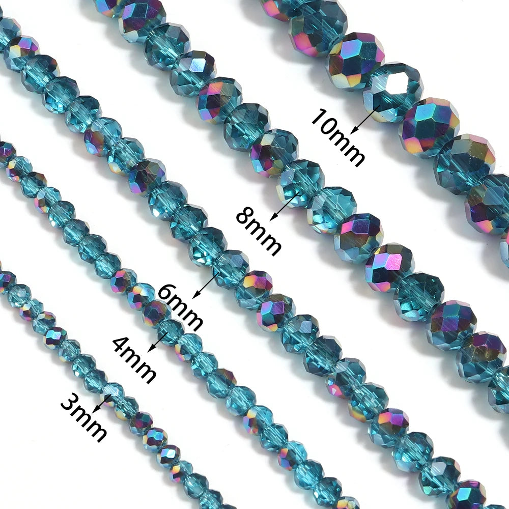 AB Crystal Abacus Rondelle Spacer Beads – DIY Jewelry Making Crystal Spacer Beads PLUSH