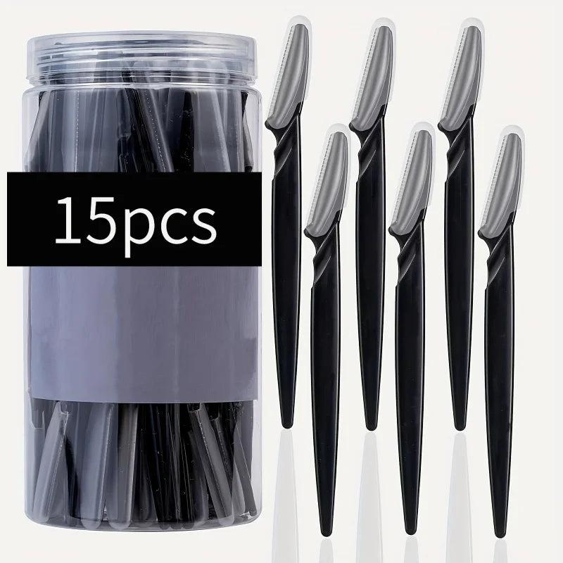 Stainless Steel Eyebrow Razor Set with Protective Box – Unisex Eyebrow Razor Set PLUSH