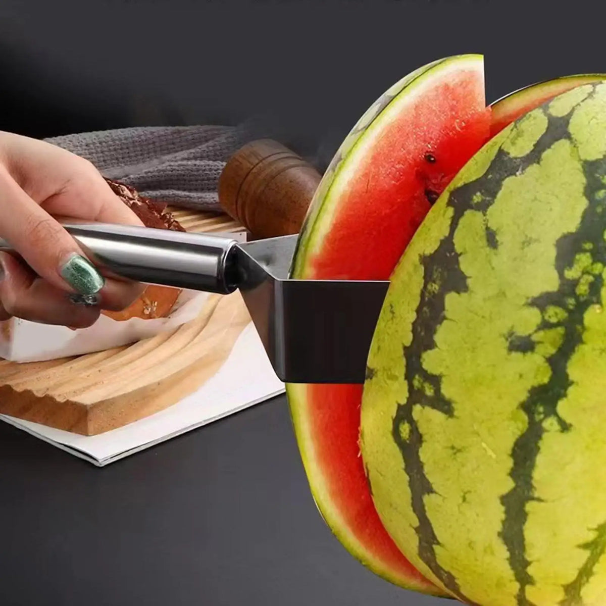 Stainless Steel Triangular Watermelon Slicer & Cutter Tool Fruit Slicer Tool PLUSH