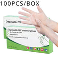 100/200pcs Disposable TPE Gloves – Powder & Latex Free Disposable Gloves PLUSH 100PCS M