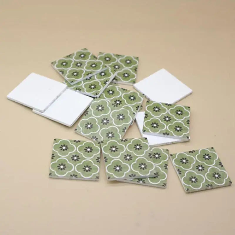 Miniature French Flower Tile Bricks for Dollhouse Floor 10pcs Dollhouse Accessories PLUSH A10