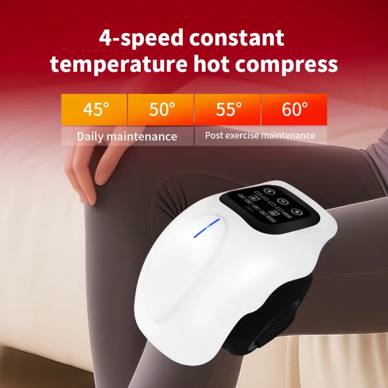 Smart Cordless Knee Massager – Vibration & Heat Therapy Device Knee Massager Device PLUSH