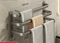 Gun Gray 3-Tier Wall Mounted Towel Rack – Space Aluminum Bathroom Towel Rack PLUSH 50cm