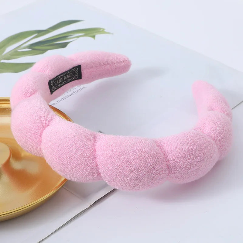 Twist Sponge Spa Headband – Makeup & Face Wash Hair Hoop Spa Hair Headband PLUSH 3