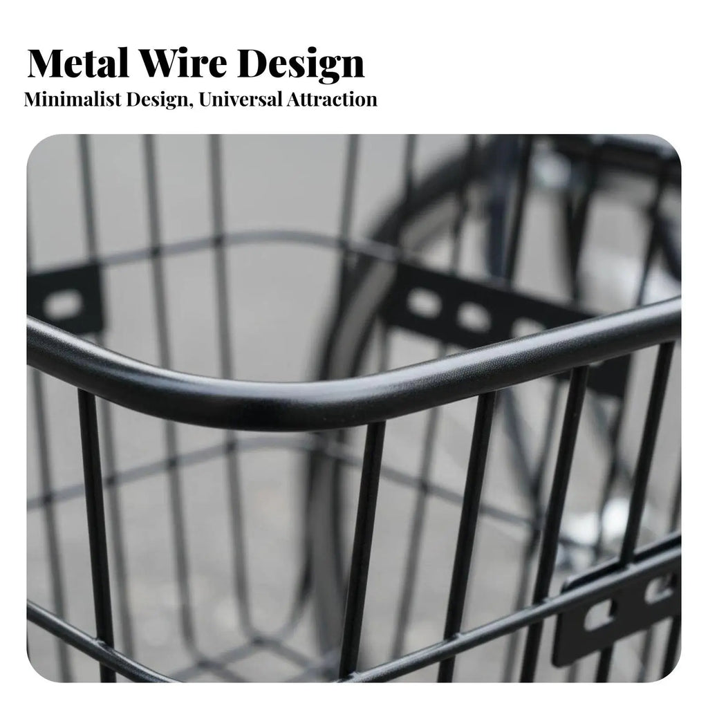 Steel Wire Bicycle Basket – Large Capacity Front & Rear Mount Bicycle Basket PLUSH