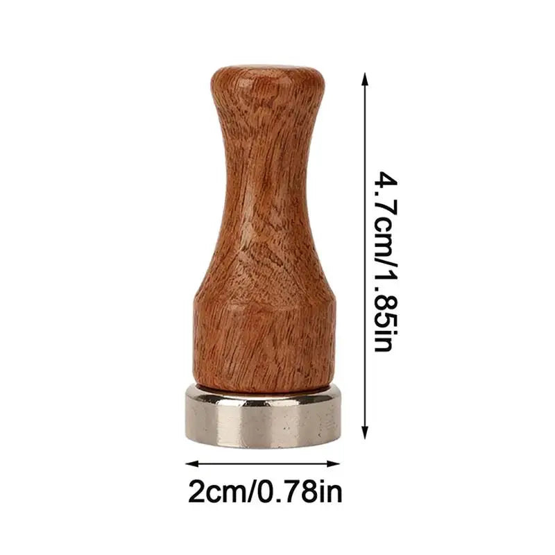 Espresso Puck Screen Magnetic Extractor – 51/53/58mm Wood Handle Coffee Barista Tool PLUSH Brown