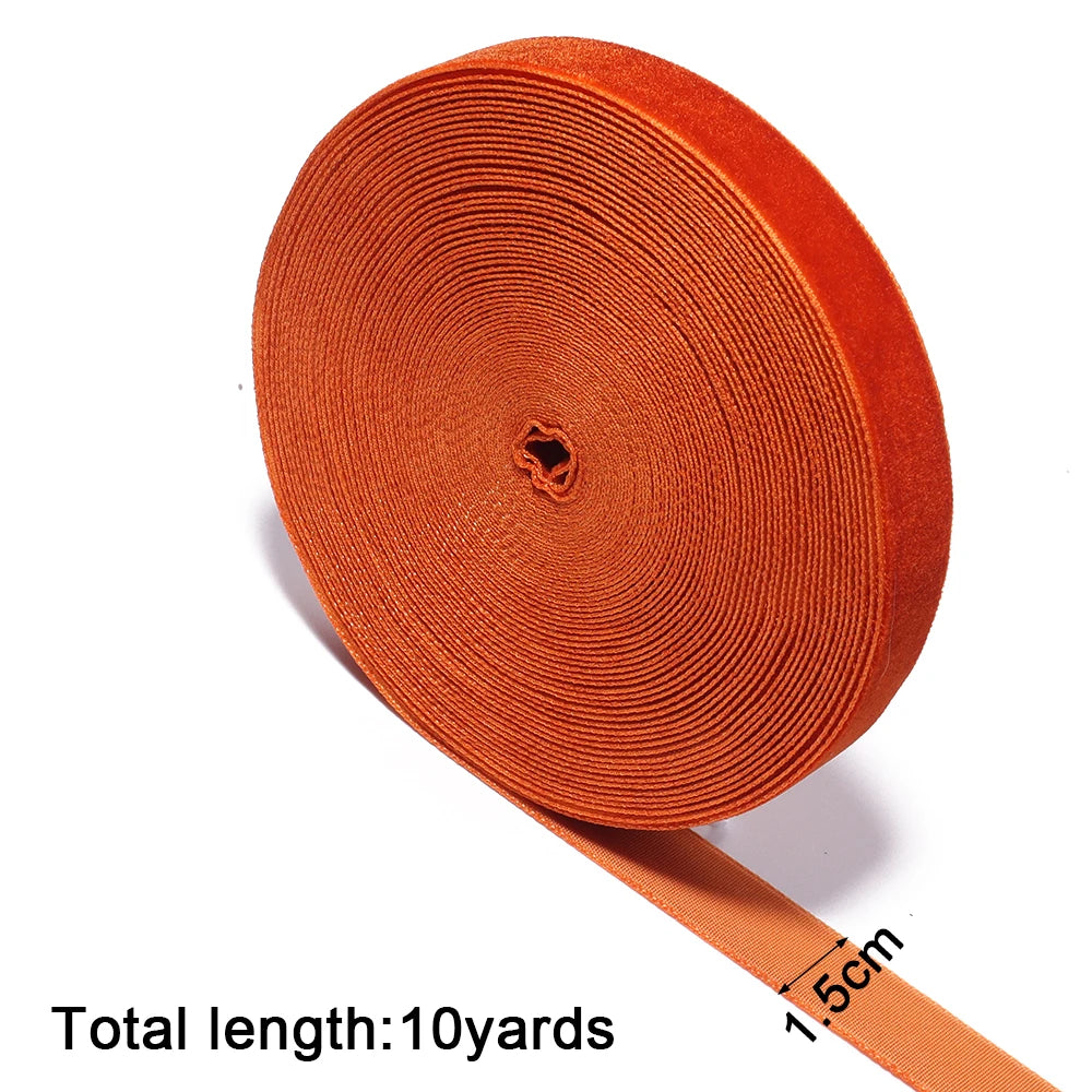 Orange Velvet Ribbon 6–38mm | DIY Gift Wrapping & Wedding Velvet Craft Ribbon PLUSH 15mm x 10yards mm