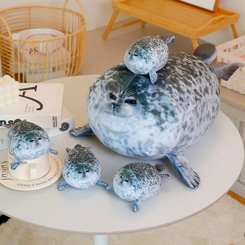 Realistic Fluffy Seal Plush Stuffed Animal Toy Pillow – Kawaii Gift Stuffed Animal Plush PLUSH