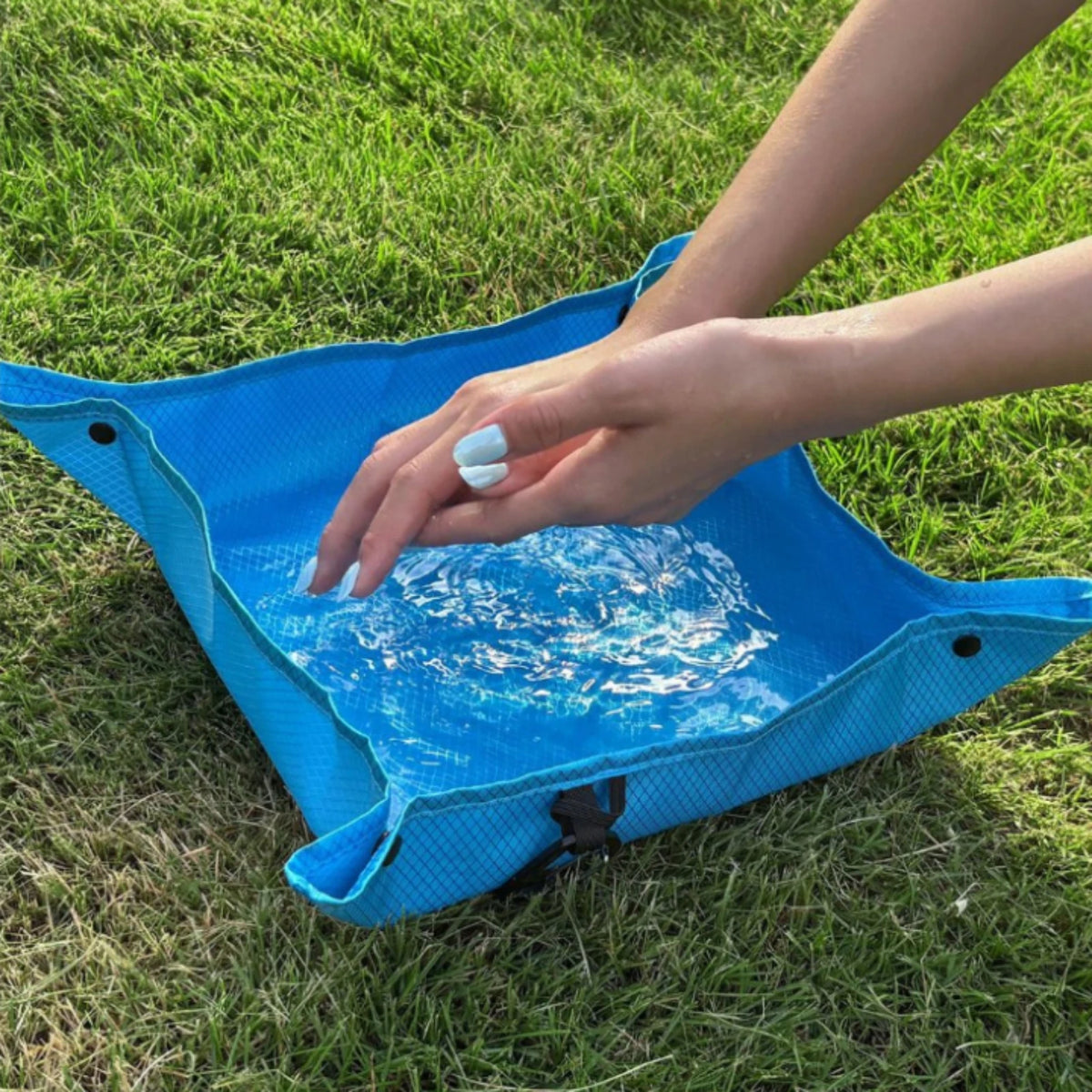 Foldable Camping Seat Pad with Snap-Up Sides & Carabiner Camping Seat Pad PLUSH