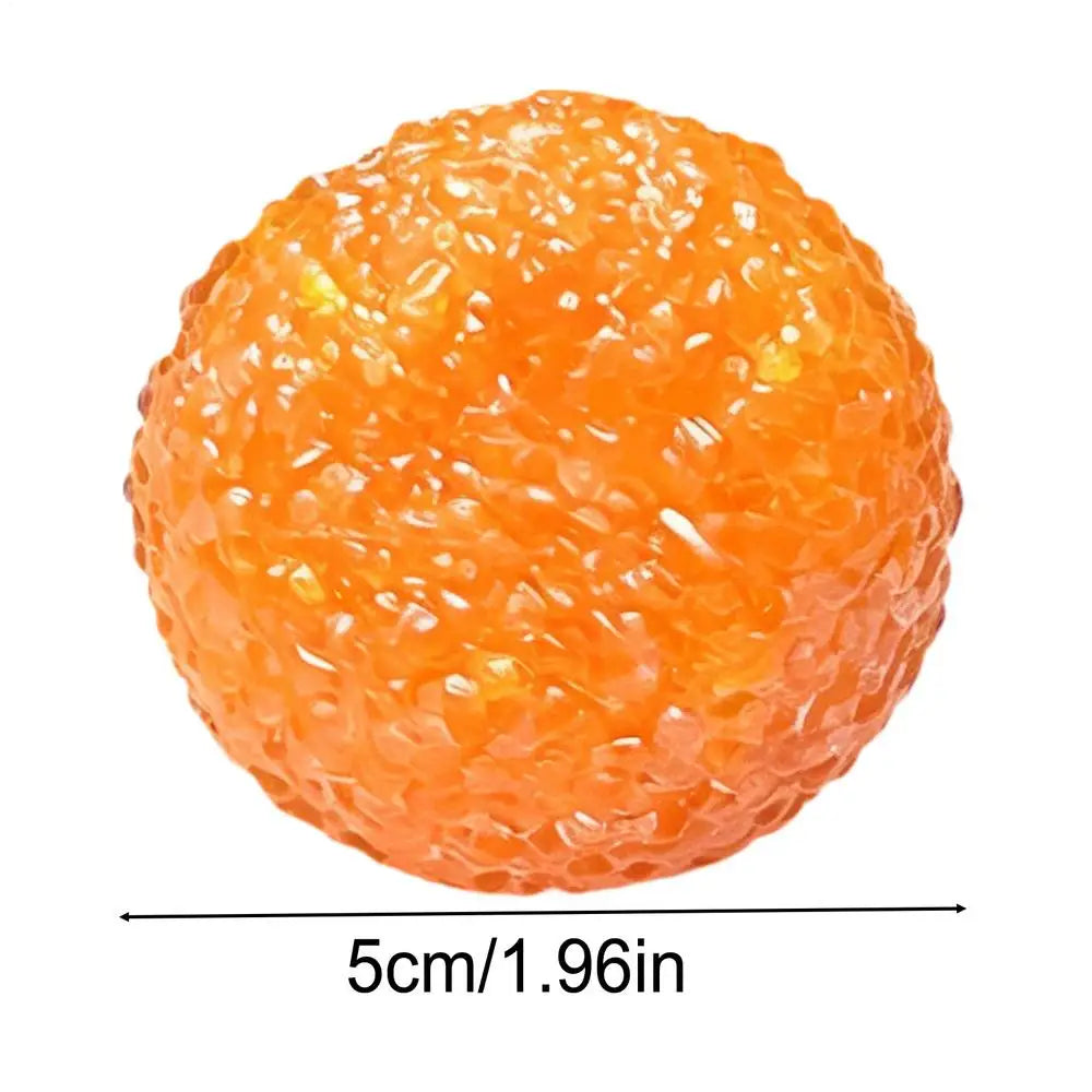 Sensory Slushie Squeeze Fidget Ball – Crunchy Crackling Toy Sensory Fidget Toy PLUSH Orange
