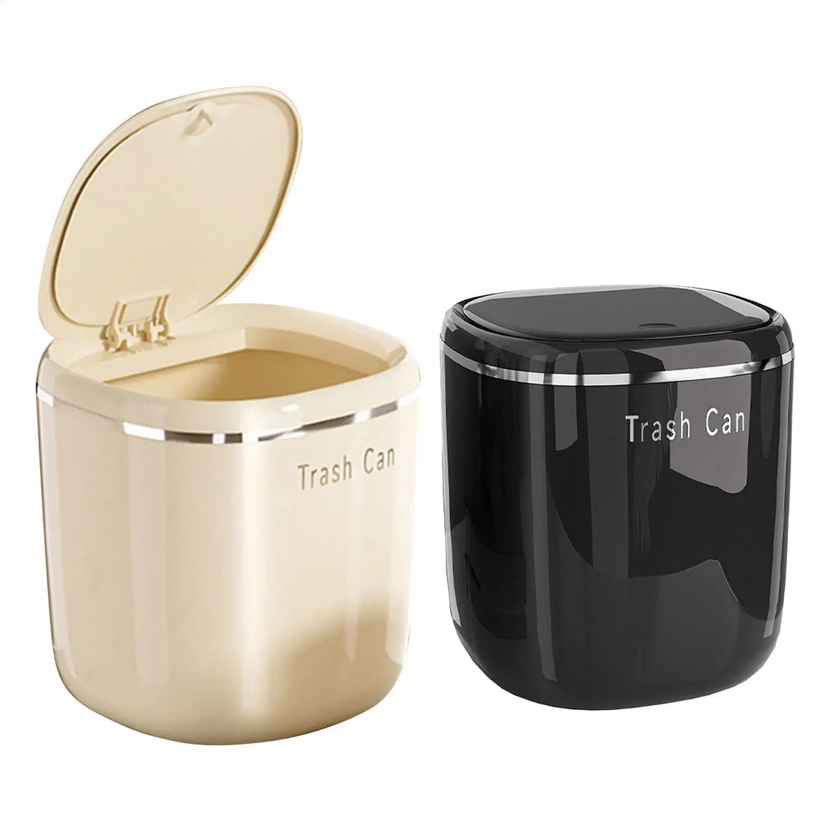 Mini Desk Trash Can with Lid – 2.6L Compact Desktop Bin Desktop Trash Can PLUSH
