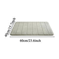 Absorbent Non-Slip Bath Mat – Soft Fleece Bathroom Rug Bath Mat PLUSH Light Grey