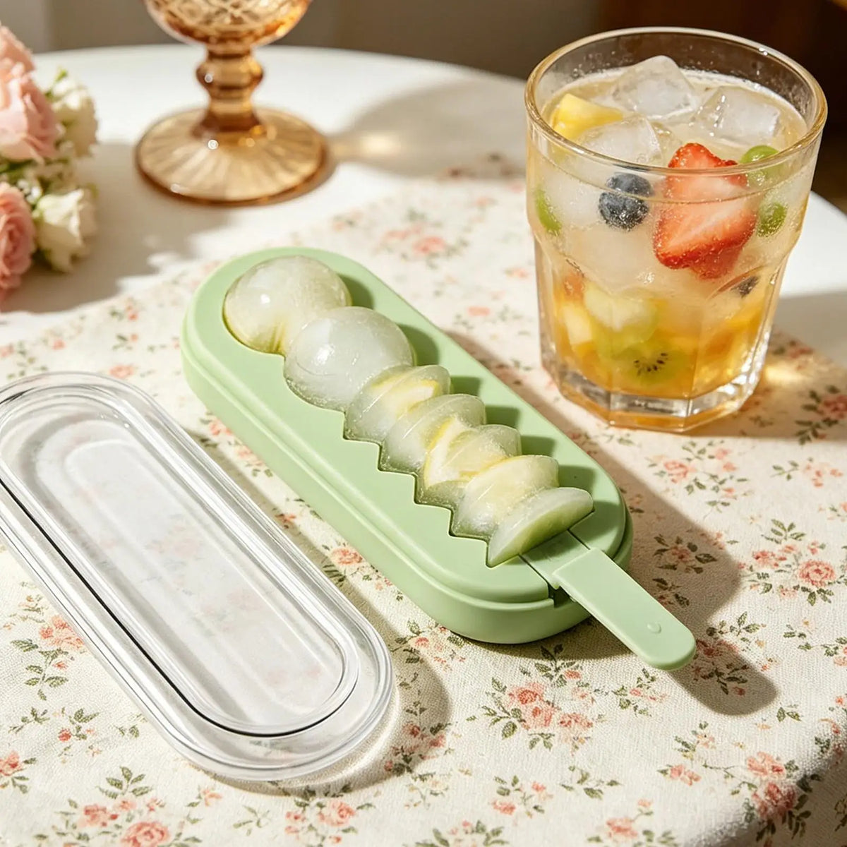 Silicone Ice Cream Mold with Stick & Cover – DIY Ice Pop Maker Ice Pop Mold PLUSH
