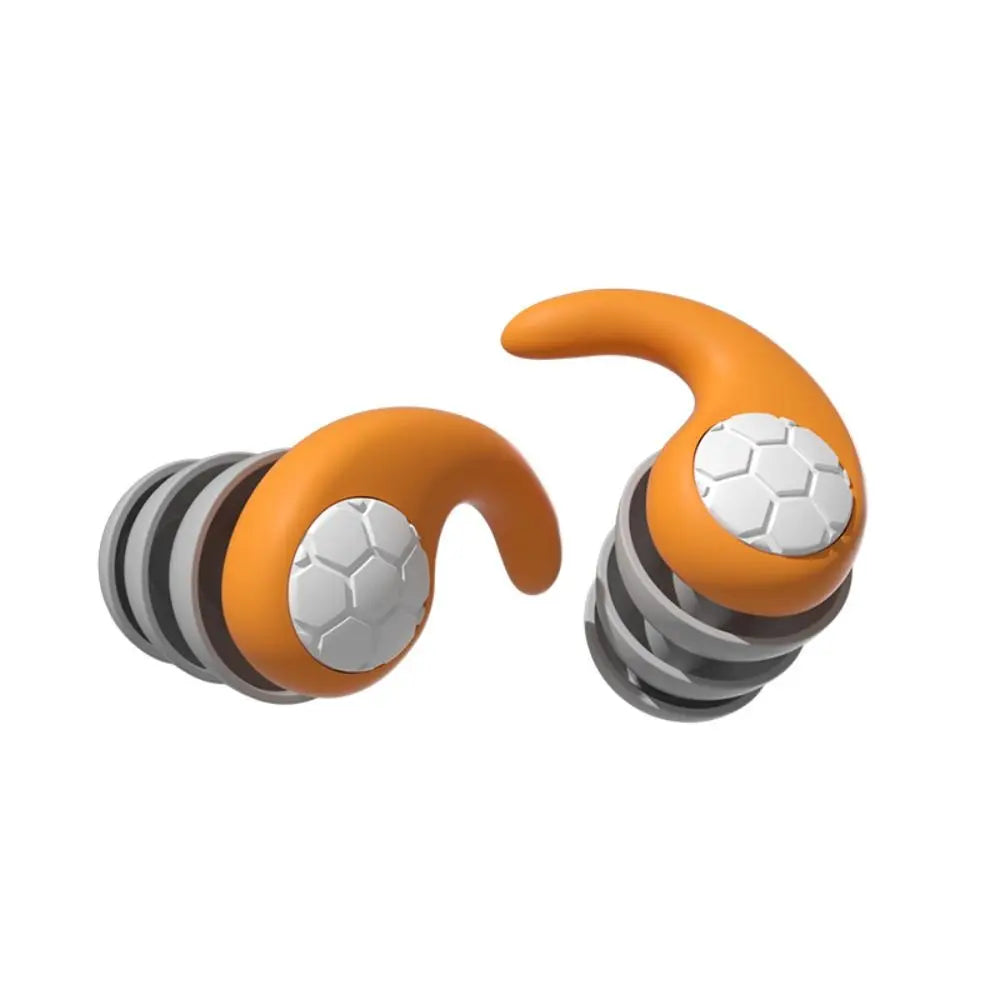 Waterproof Silicone Earplugs – Three-Layer Noise Blocking Silicone Earplugs PLUSH orange-S