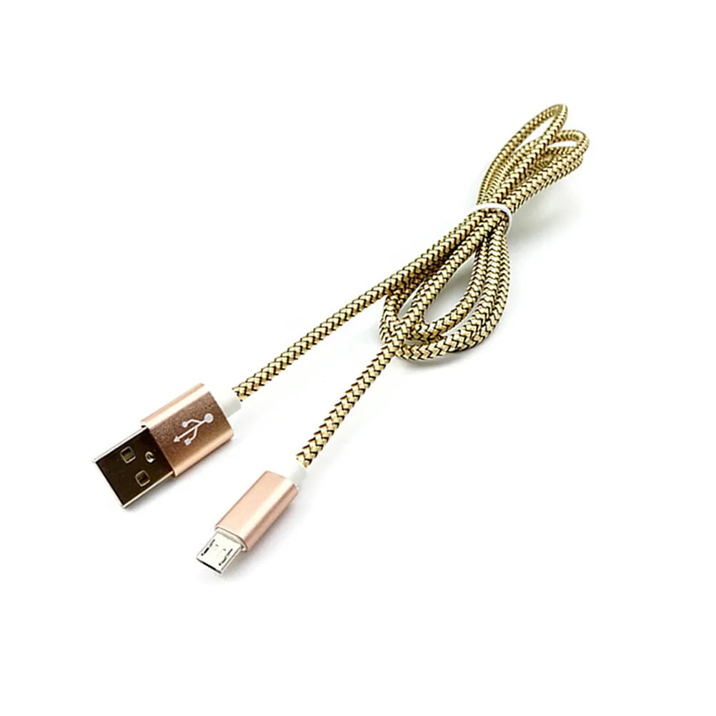 Foxnovo Nylon Braided Micro USB Fast Charging Cable 2.1A USB Charging Cable PLUSH