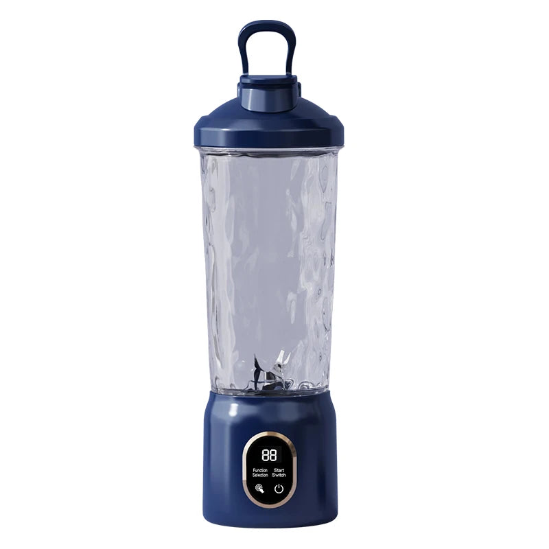 Portable Rechargeable Electric Juicer Cup | Digital Display Electric Juicer Cup PLUSH Blue