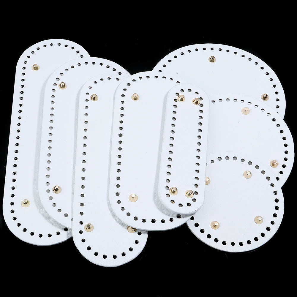 PU Leather Bag Base with Rivets – DIY Handbag Bottom Pad Bag Making Accessory PLUSH