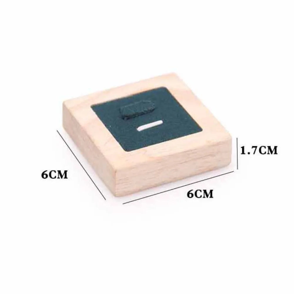 Wooden Ring & Earring Display Holder – Jewelry Organizer Case Jewelry Display Case PLUSH Green