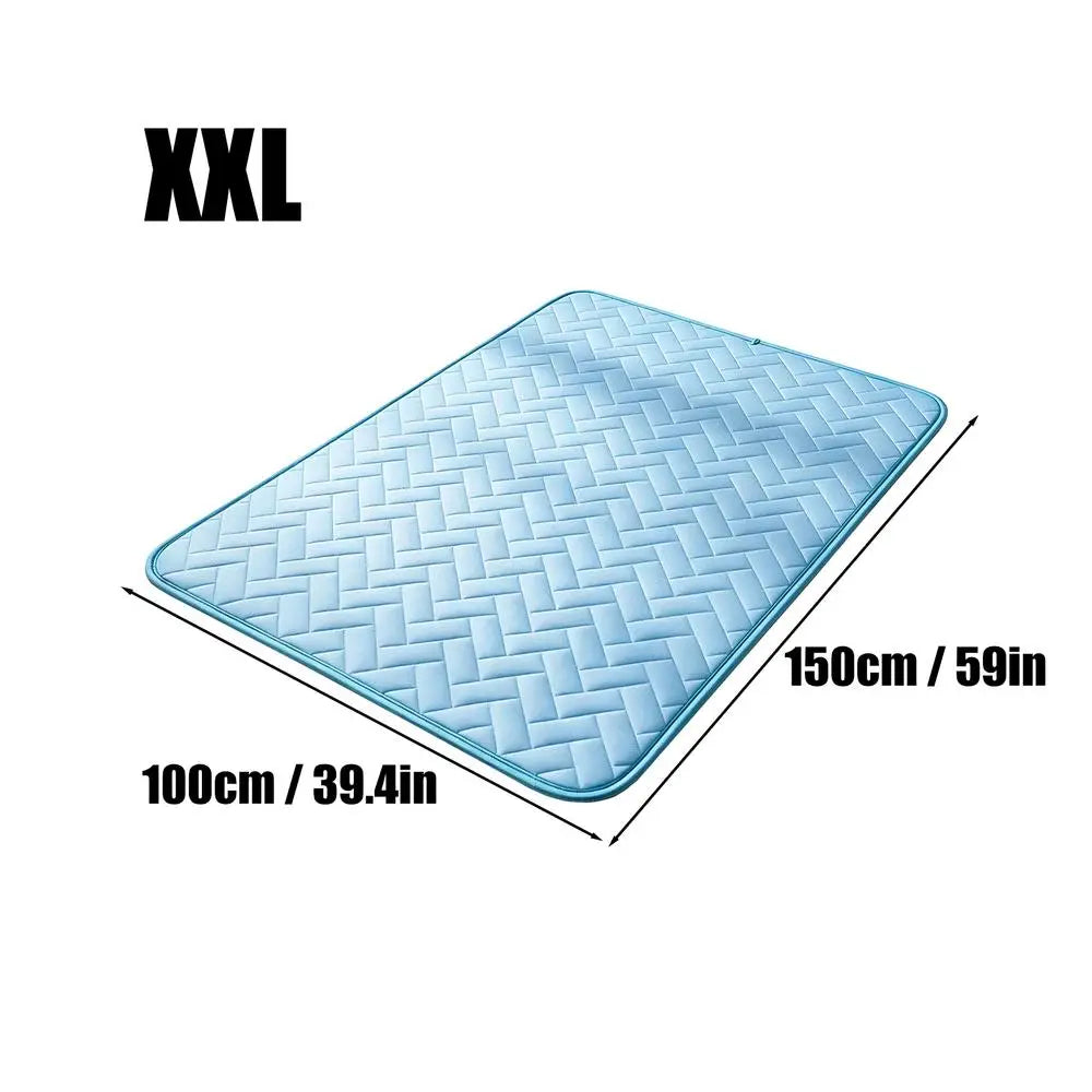 Self-Cooling Ice Silk Pet Mat for Dogs & Cats | All Sizes Pet Cooling Mat PLUSH XXL