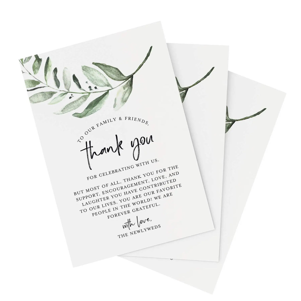 Thank You Postcards 4x6" for Weddings & Showers – 50 Pack Thank You Postcards PLUSH 50cps 03